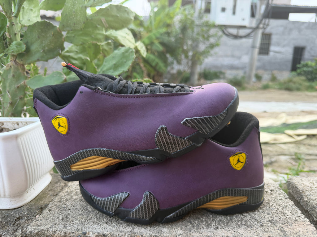 Air Jordan 14 Retro Low 'Purple Suede Carbon' (Custom)