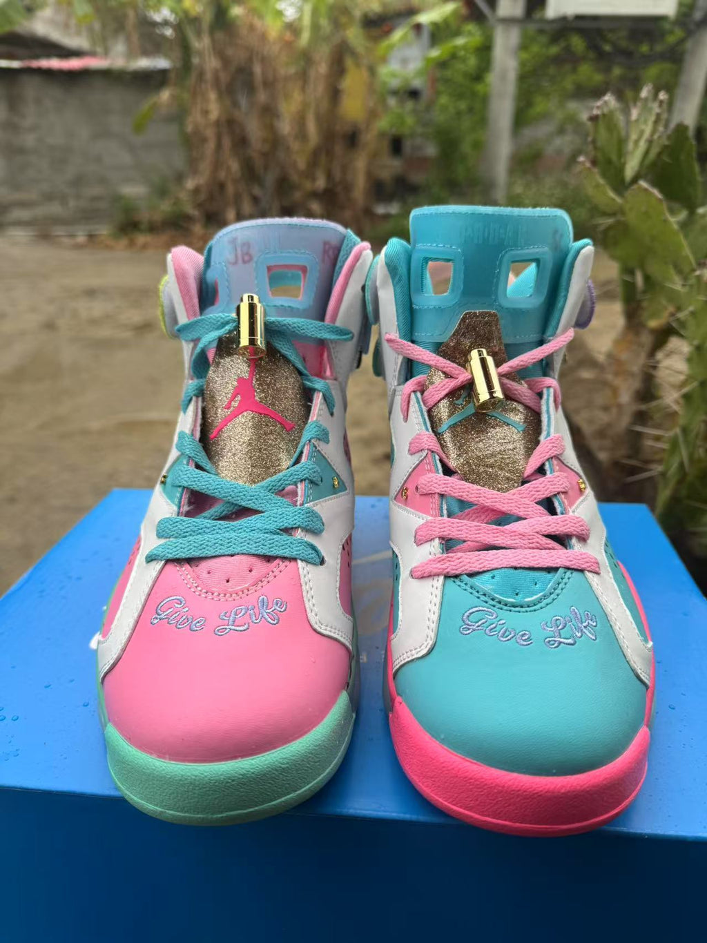 Air Jordan 6 Retro x Awake NY "Playful Pink Infrared" Pink/Blue