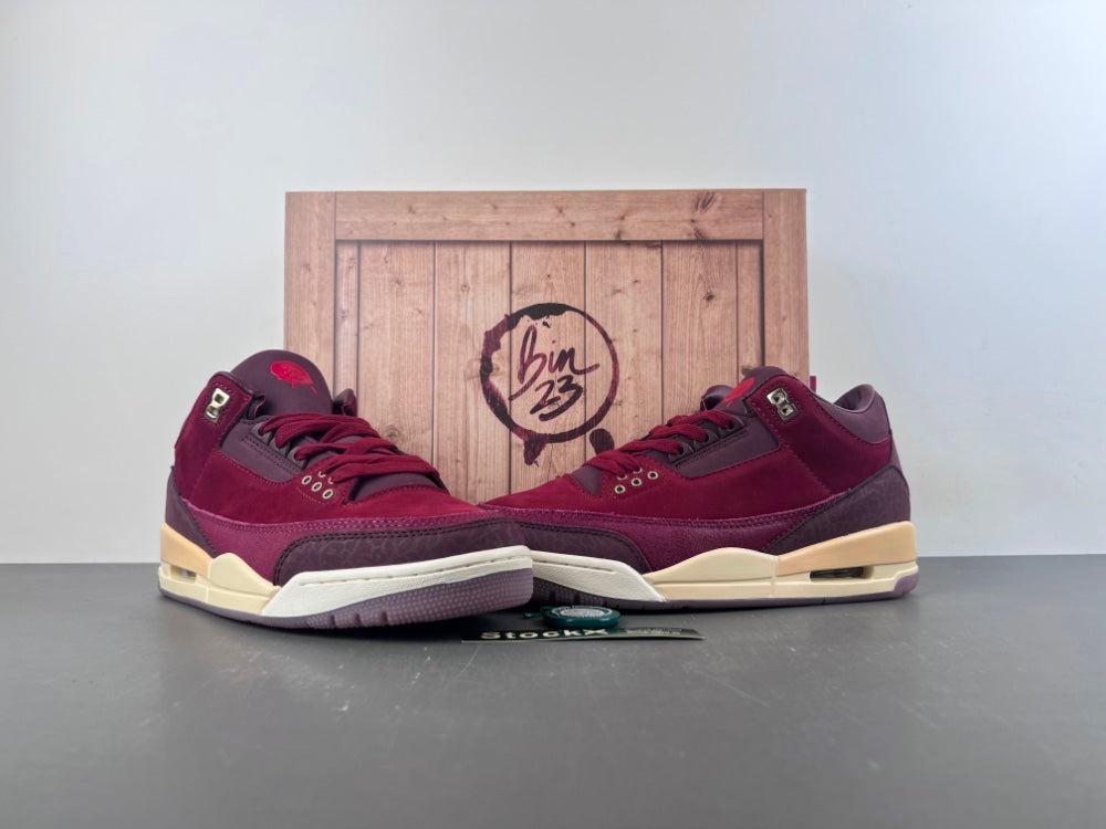 Air Jordan 3 Retro PRM Bin23 'Burgundy Crush'