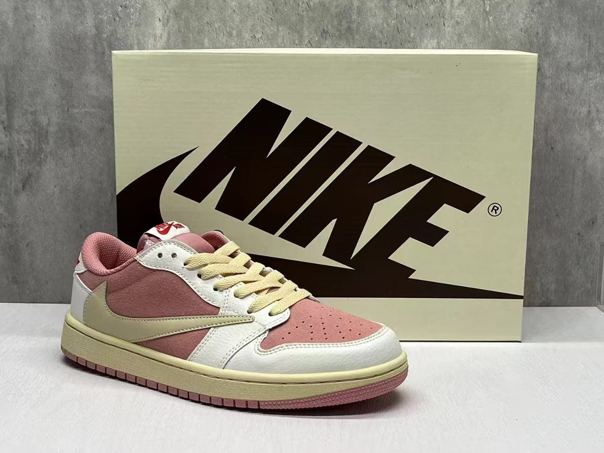 Travis Scott x Air Jordan 1 Low OG 'Shy Pink / Red'