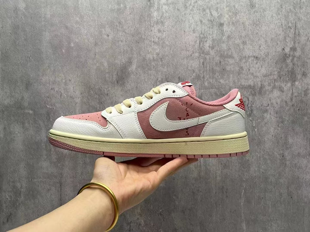 Travis Scott x Air Jordan 1 Low OG 'Shy Pink / Red'