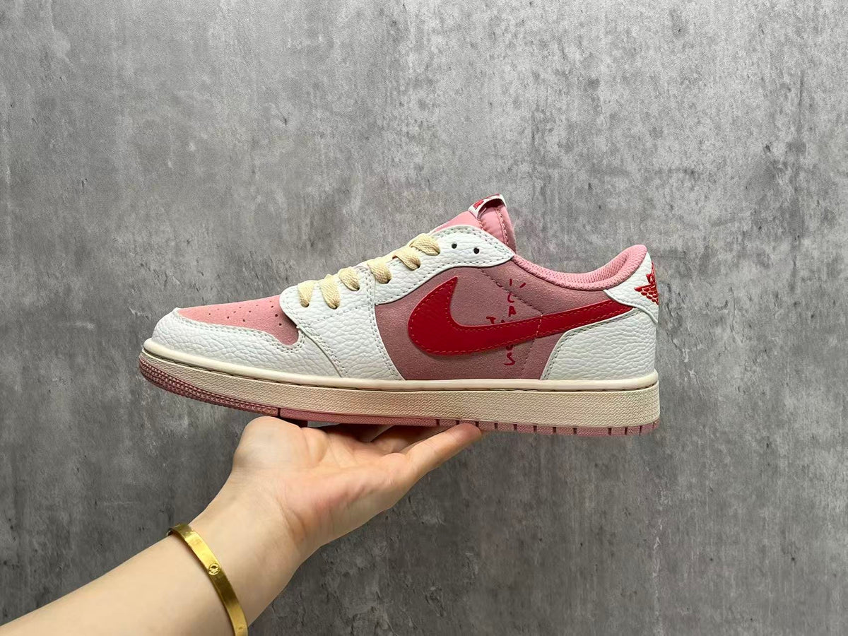 Travis Scott x Air Jordan 1 Low OG 'Shy Pink/Red'