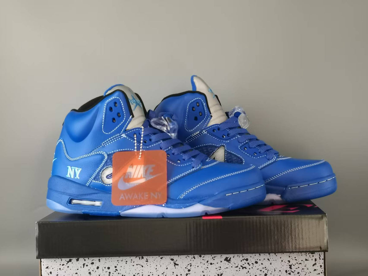 Awake NY x Air Jordan 5 Retro 'Boro - Racer Blue'