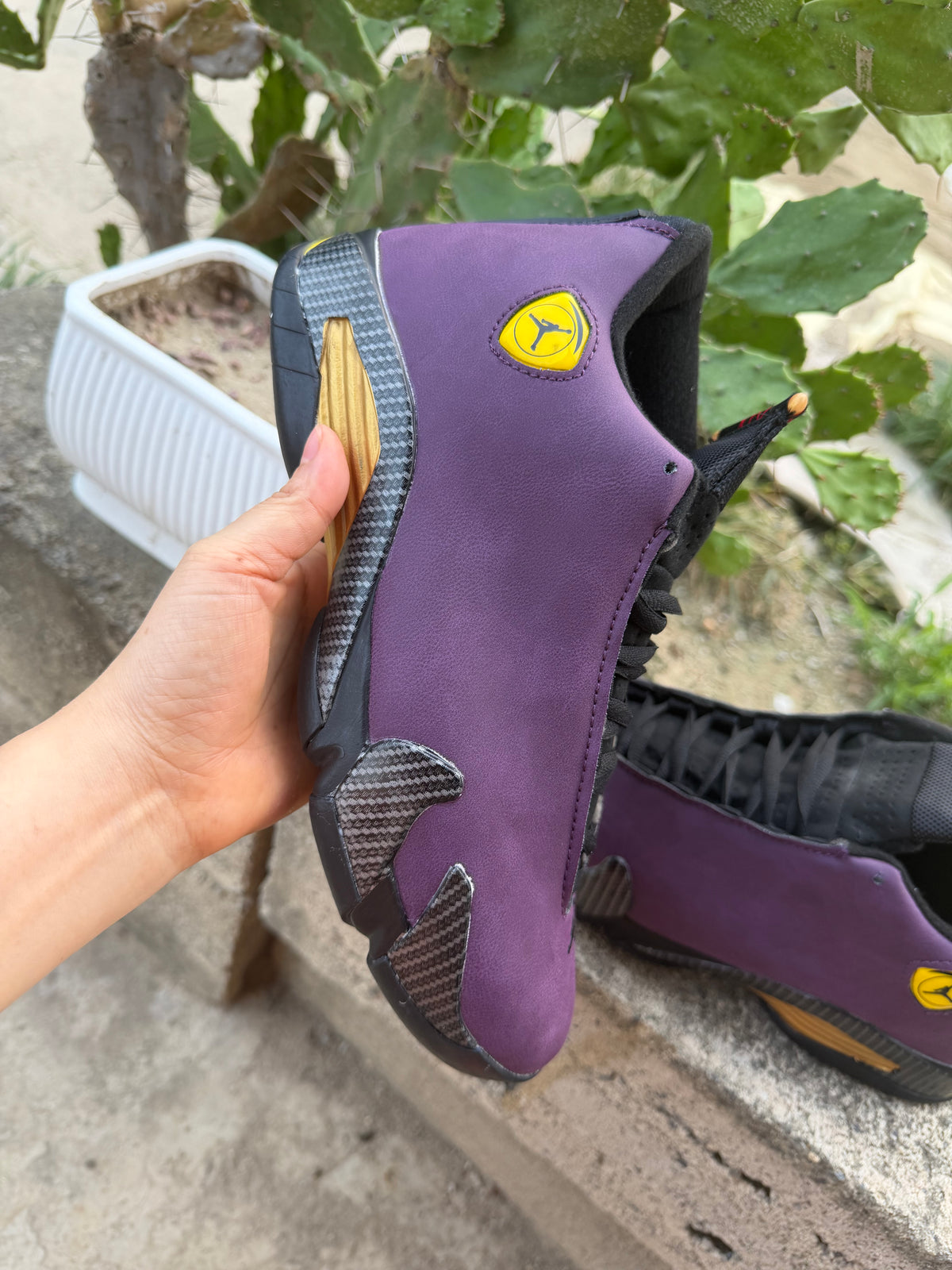 Air Jordan 14 Retro Low 'Purple Suede Carbon' (Custom)
