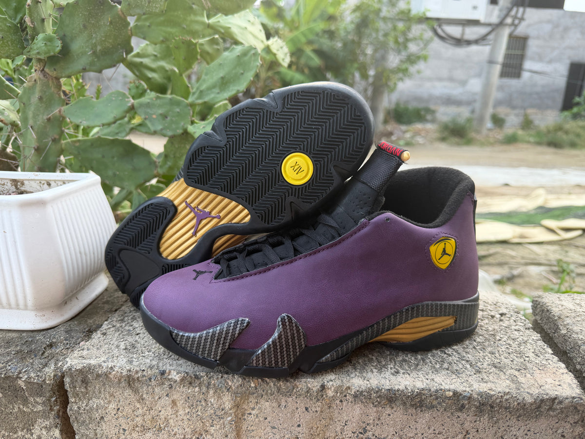 Air Jordan 14 Retro Low 'Purple Suede Carbon' (Custom)