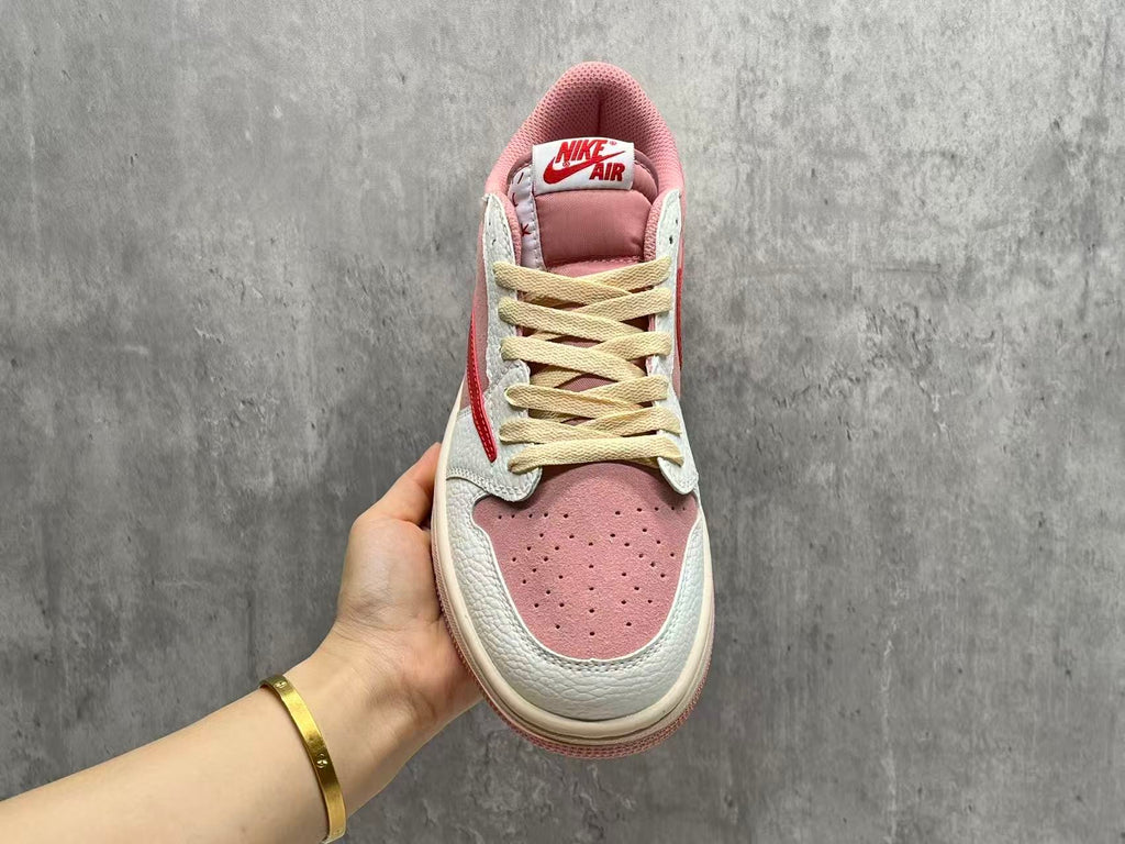 Travis Scott x Air Jordan 1 Low OG 'Shy Pink/Red'