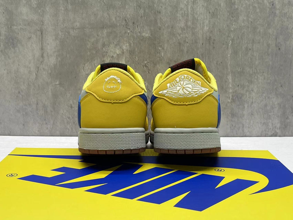 Air Jordan 1 Low 'Pollen' Sneakers - Yellow / White / Blue