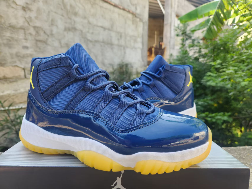 Air Jordan 11 Retro 'Midnight Navy Yellow' (Custom)