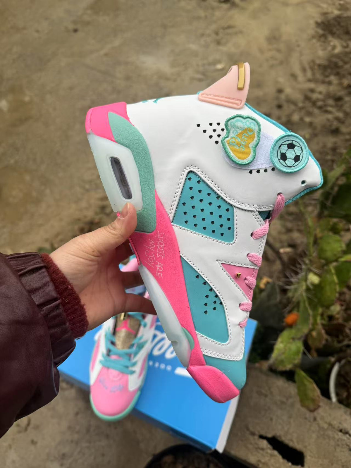 Air Jordan 6 Retro x Awake NY "Playful Pink Infrared" Pink/Blue