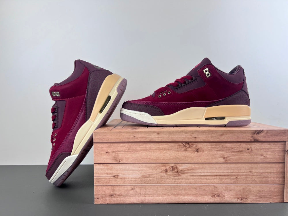 Air Jordan 3 Retro PRM Bin23 'Burgundy Crush'