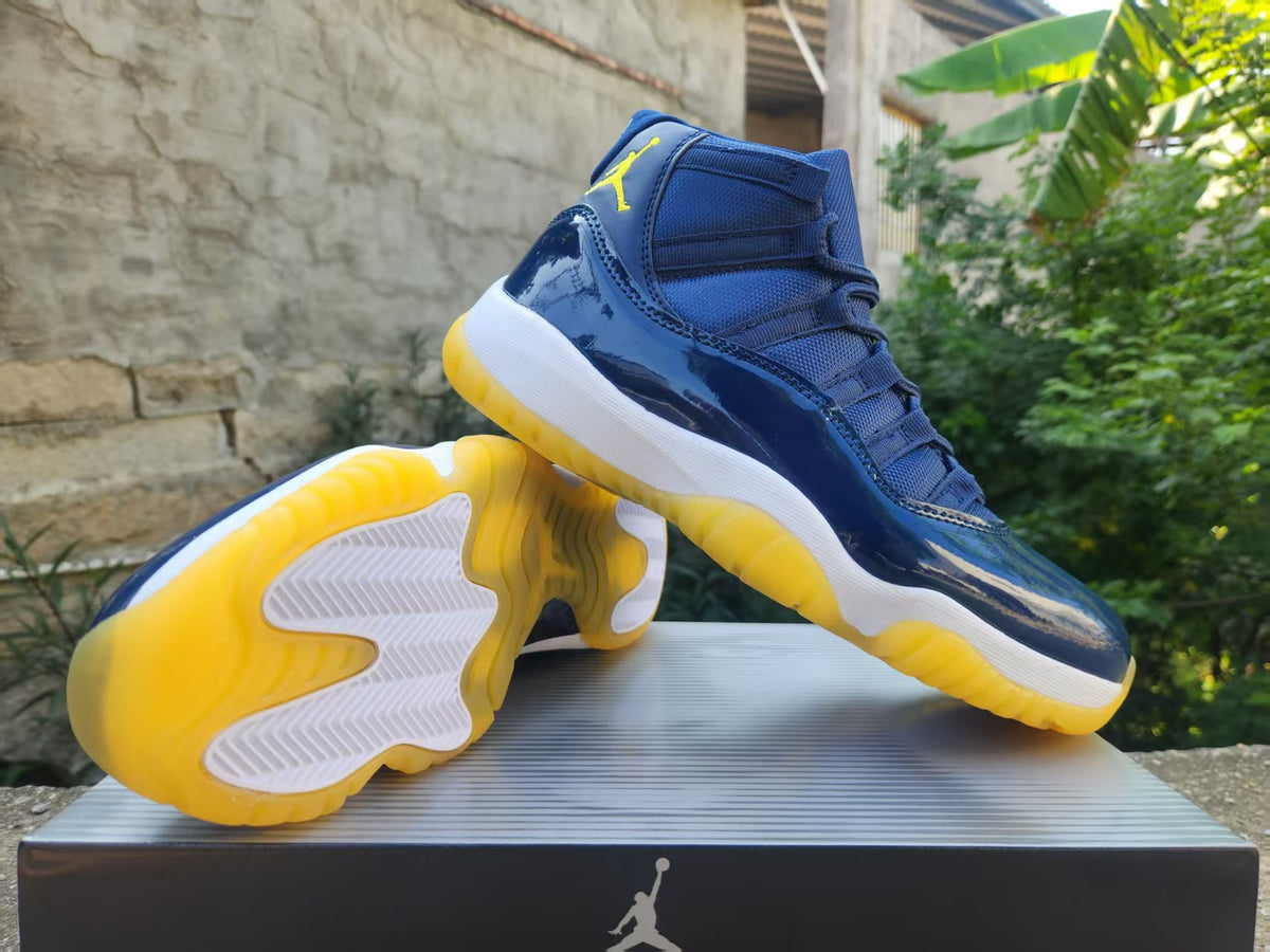 Air Jordan 11 Retro 'Midnight Navy Yellow' (Custom)