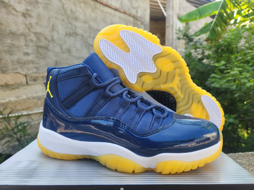 Air Jordan 11 Retro 'Midnight Navy Yellow' (Custom)